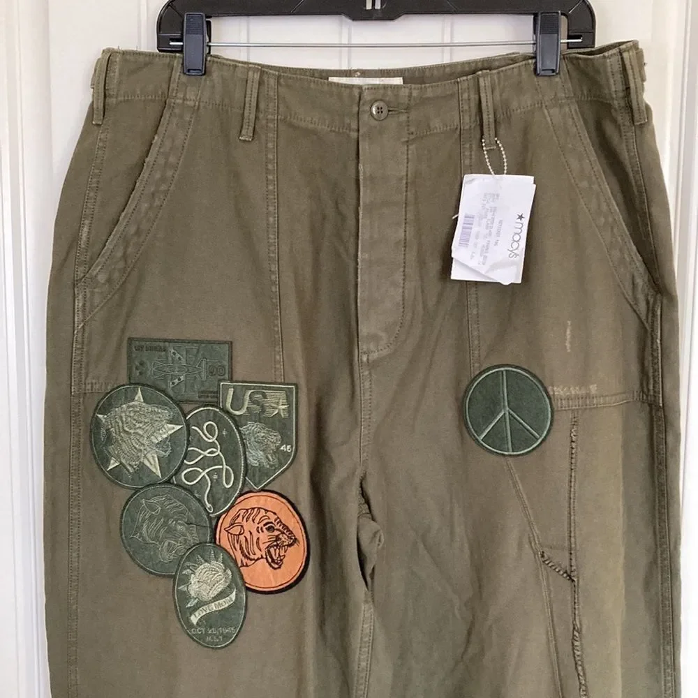 Sun + Stone Ouigi‎ Theodore Men's Utility Pants 34 Army Green